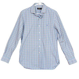 Polo‎ Ralph Lauren Button Down Shirt 15.5/39 Multicolored Plaid Long Sleeves